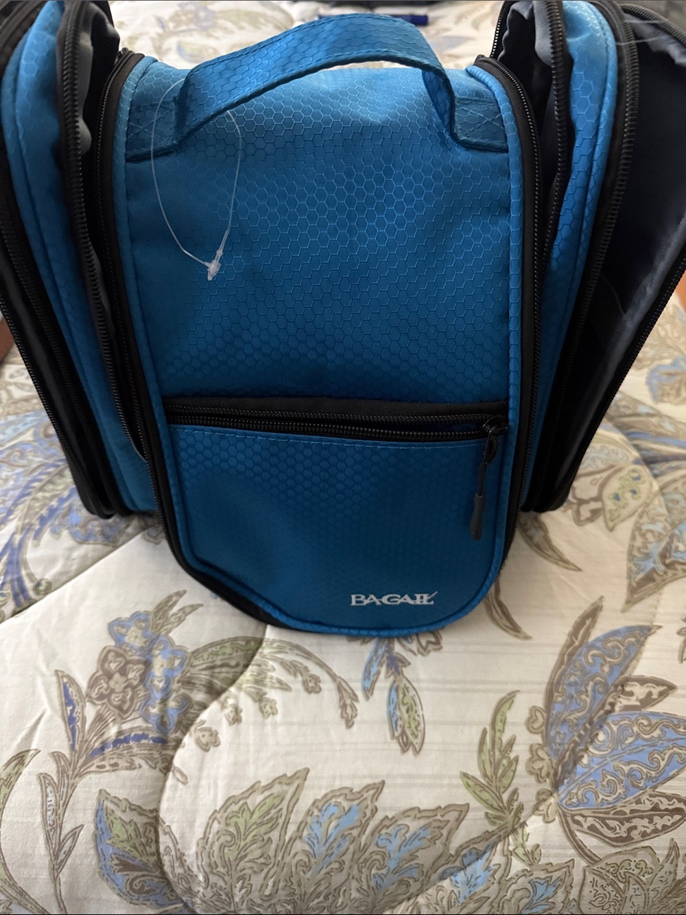 Men's Blue Toiletry Bag - Travel Dopp Kit Organizer